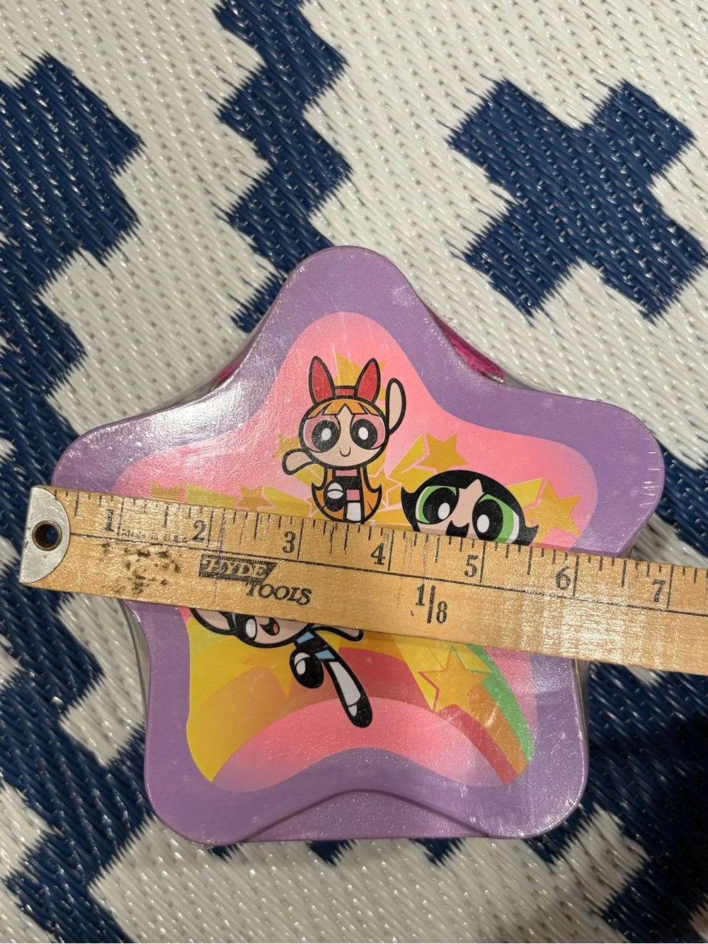 The Powerpuff Girls Star Tin with Strap Sealed Cartoon Network 2000 Sealed New